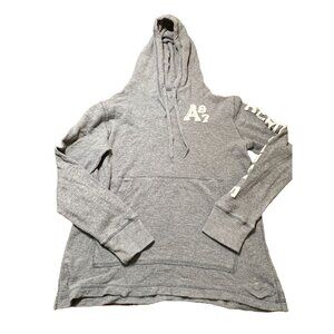 Aeropostale Gray Hooded Sweatshirt A87 Logo Long Sleeve Casual Wear Cotton Sz M